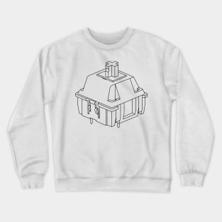 Mechanical Keyboard Cherry MX Switch Technical Line Drawing Crewneck Sweatshirt